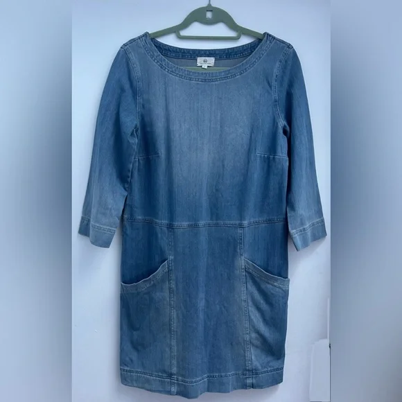 Ag Adriano Goldschmied | Dresses | Ag Adriano Goldschmied Denimknit Cocoon  Dress | Poshmark
